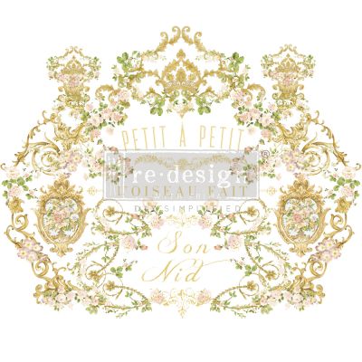 Decor Transfers® – Kacha – Petit A Petit – total sheet size 24″x35″, cut into 2 sheets