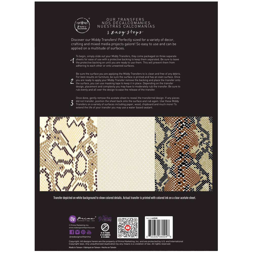 Middy Transfers® – Wild Textures – 3 sheets, 8.5″x11″