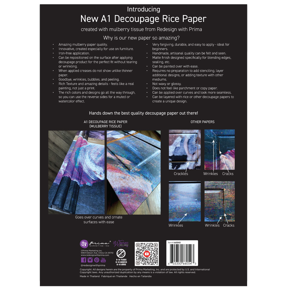 REDESIGN A1 DECOUPAGE RICE PAPER (MULBERRY TISSUE PAPER) – HILLTOP CASTLE 23.4″X33.1″