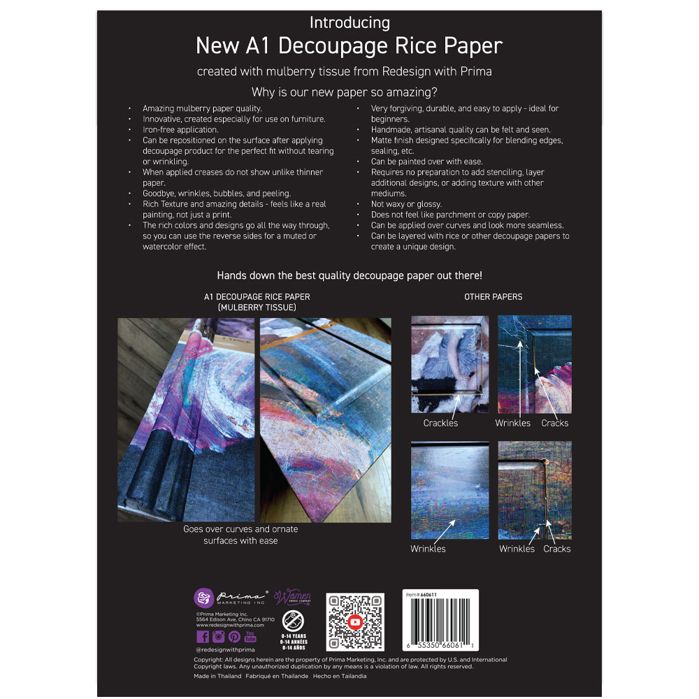 REDESIGN A1 DECOUPAGE RICE PAPER (MULBERRY TISSUE PAPER) – LOYAL FRIEND 23.4″X33.1″