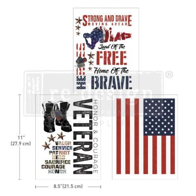 MIDDY TRANSFERS® – Veteran – 3 sheets, 8.5″x11″