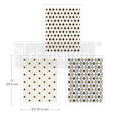 Middy Transfers® – Moroccan Diamonds – 3 sheets, 8.5″x11″