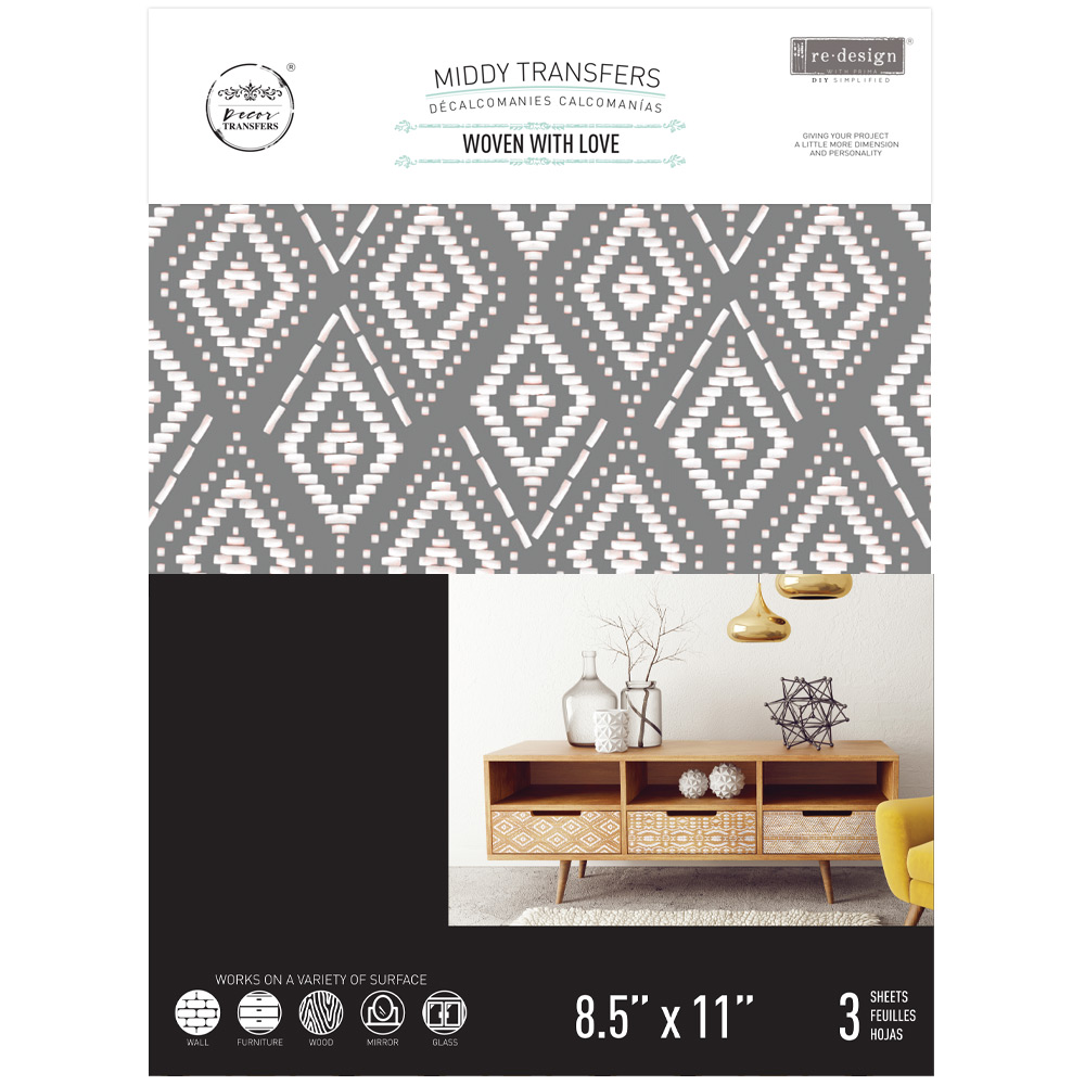 Middy Transfers® – Woven With Love – 3 sheets, 8.5″x11″