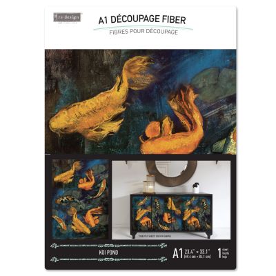 A1 Decoupage Fiber – Koi Pond – 1 sheet, A1 size