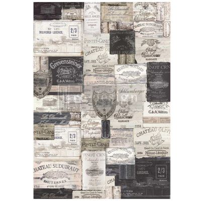 A1 Decoupage Fiber – Antique Labels – 1 sheet, A1 size