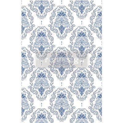 Decor Transfers® – Kacha – Dana Damask – total sheet size 24″x35″, cut into 2 sheets