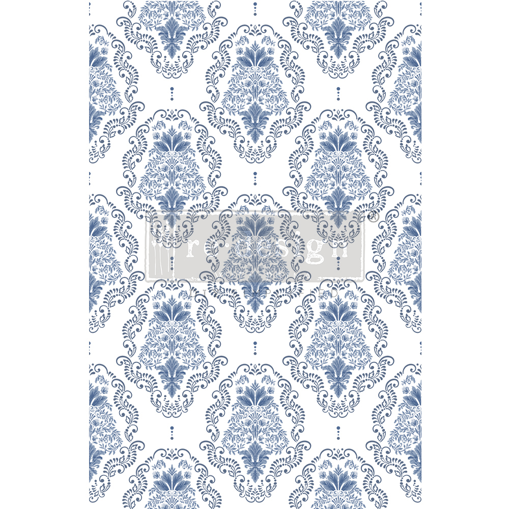 Decor Transfers® – Kacha – Dana Damask – total sheet size 24″x35″, cut into 2 sheets