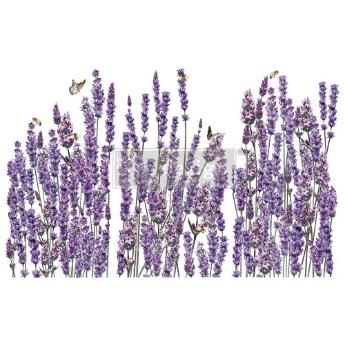 Decor Transfers® – Champs De Lavende – total sheet size 24″x35″, cut into 3 sheets