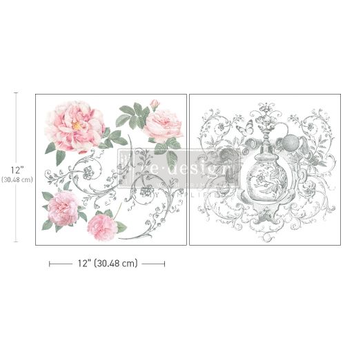 Maxi Transfers® – Odeur De Rose – 2 sheets, 12″x12″
