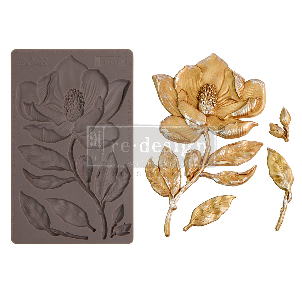 Decor Moulds® – Magnolia Flower – 1 pc, 5″x8″x8mm Copyright #VA0002345494