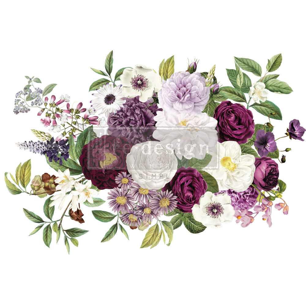 Decor Transfers® – Meet Me In The Garden – total sheet size 24″x35″, cut into 2 sheets