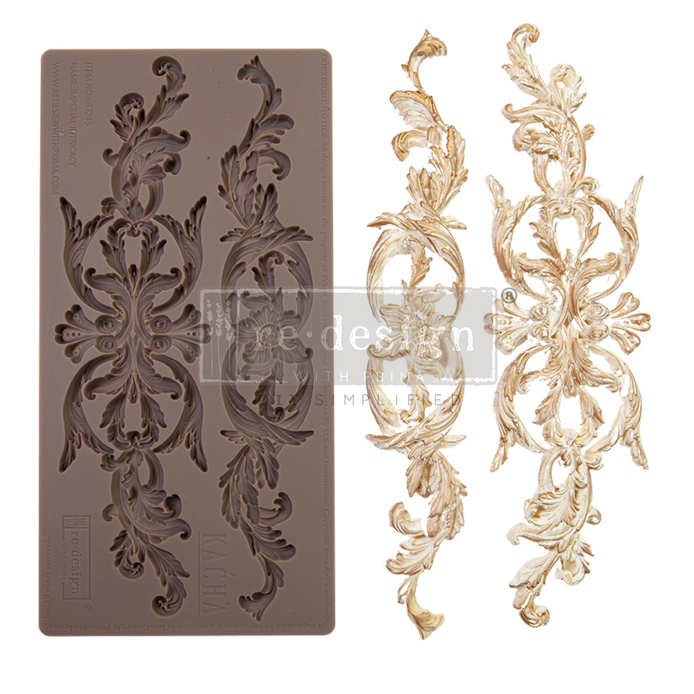 Decor Moulds® Kacha – Imperial Intricacy – 1 pc, 5″x10″x8mm Copyright #VA0002345478