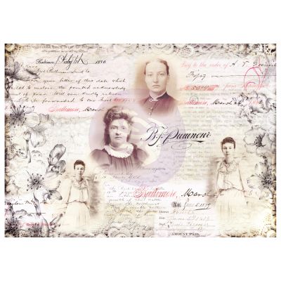 Finnabair Tissue Paper – Notes – 19.68”X27.55” 6 sheets