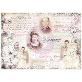 Finnabair Tissue Paper - Notes - 6 sheets (70cm x 50cm each)