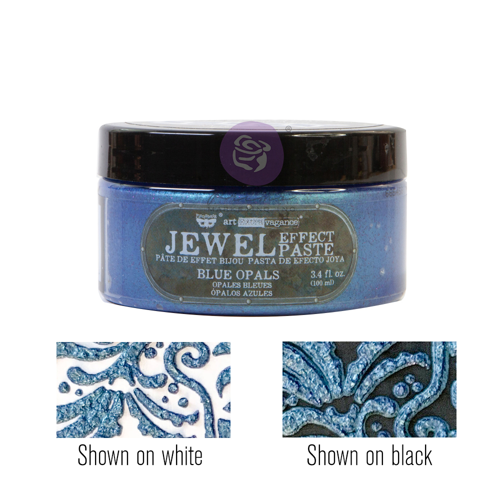 Art Extravagance – Jewel Texture Paste – Blue Opals – 1 jar, 100ml (3.4 fl oz)