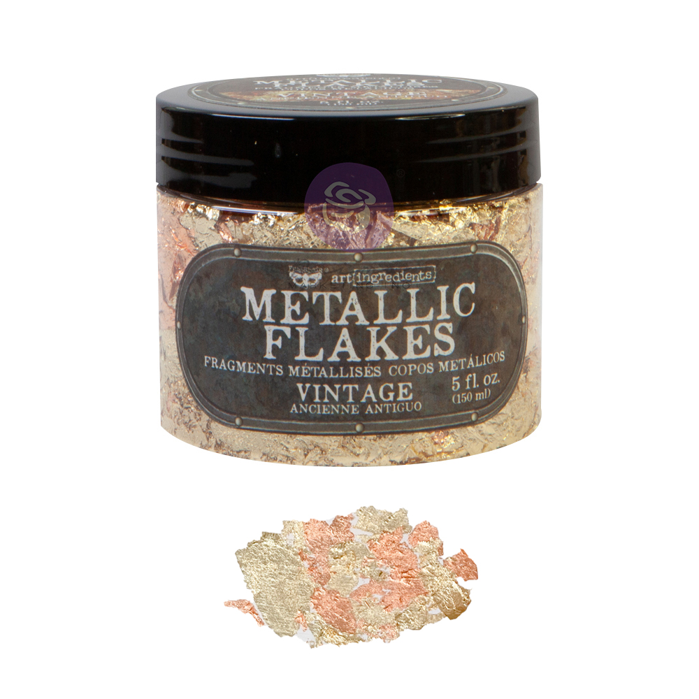 Art Ingredients – Metal Flakes – Vintage – 1 jar, total weight 30g including container