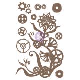Finnabair Decorative Chipboard - Steampunk Flowers - 13 pcs
