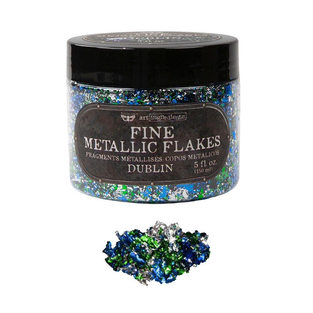 Art Ingredients – Metallic Flakes – Dublin – 1 jar, total weight 30g including container