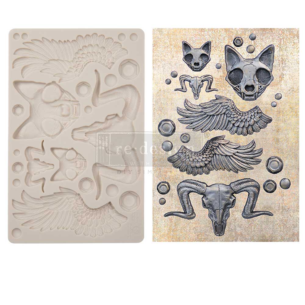Finnabair Moulds – Amun and Bast – 5″ x 8″ x 8mm Copyright #VA0002325594