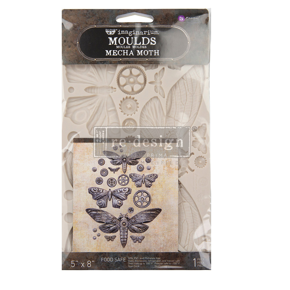 Finnabair Moulds – Mecha Moth – 5″ x 8″ x 8mm Copyright #VA0002330044