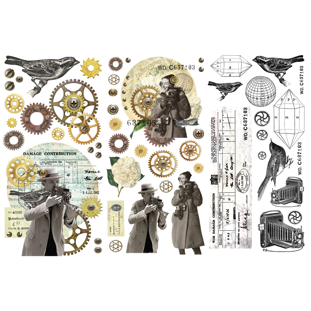 Finnabair Mini Transfers – Photo Passion – 3 sheets, 6″x12″