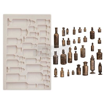 Finnabair Moulds – Apothecary Bottles – 1 pc, 5″x8″x8mm Copyright #VAu001506961