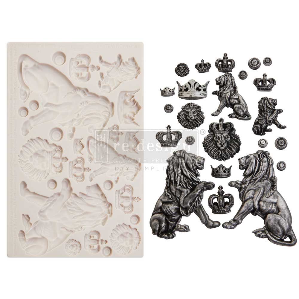 Finnabair Moulds – Regal Lions – 1 pc, 5″x8″x8mm Copyright #VAu001506961