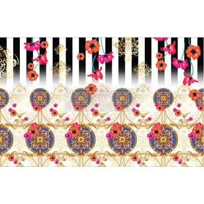 Decoupage Decor Tissue Paper – Cece Fashion & Flora – 1 sheet, 19.5″ x 30″