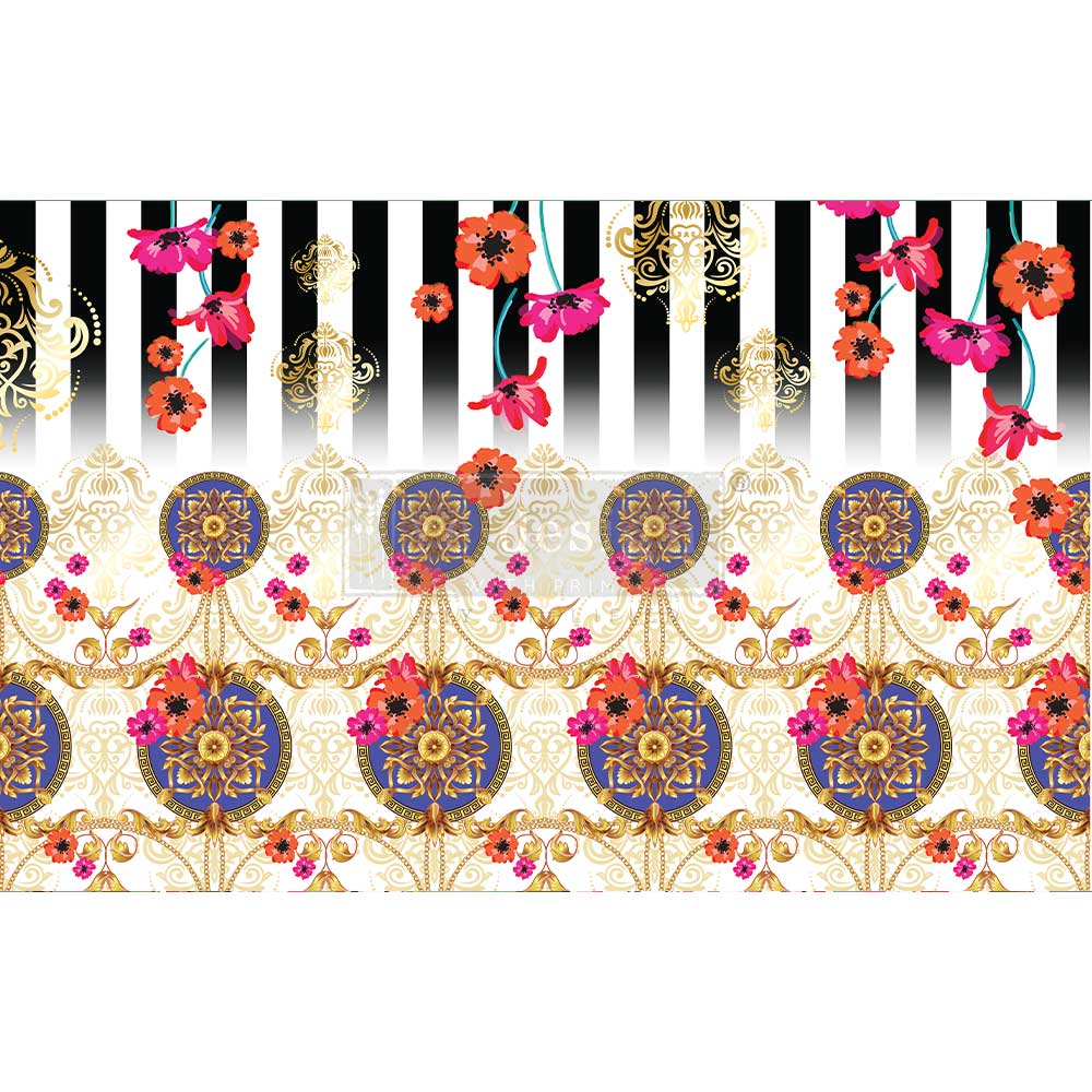 Decoupage Decor Tissue Paper – Cece Fashion & Flora – 1 sheet, 19.5″ x 30″