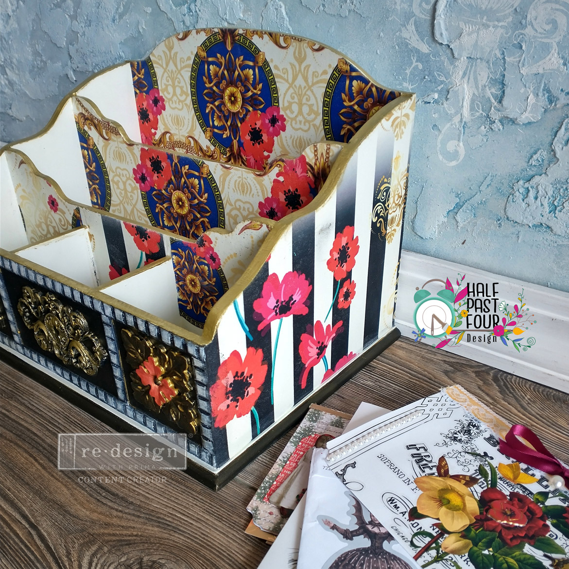 Decoupage Decor Tissue Paper – Cece Fashion & Flora – 1 sheet, 19.5″ x 30″