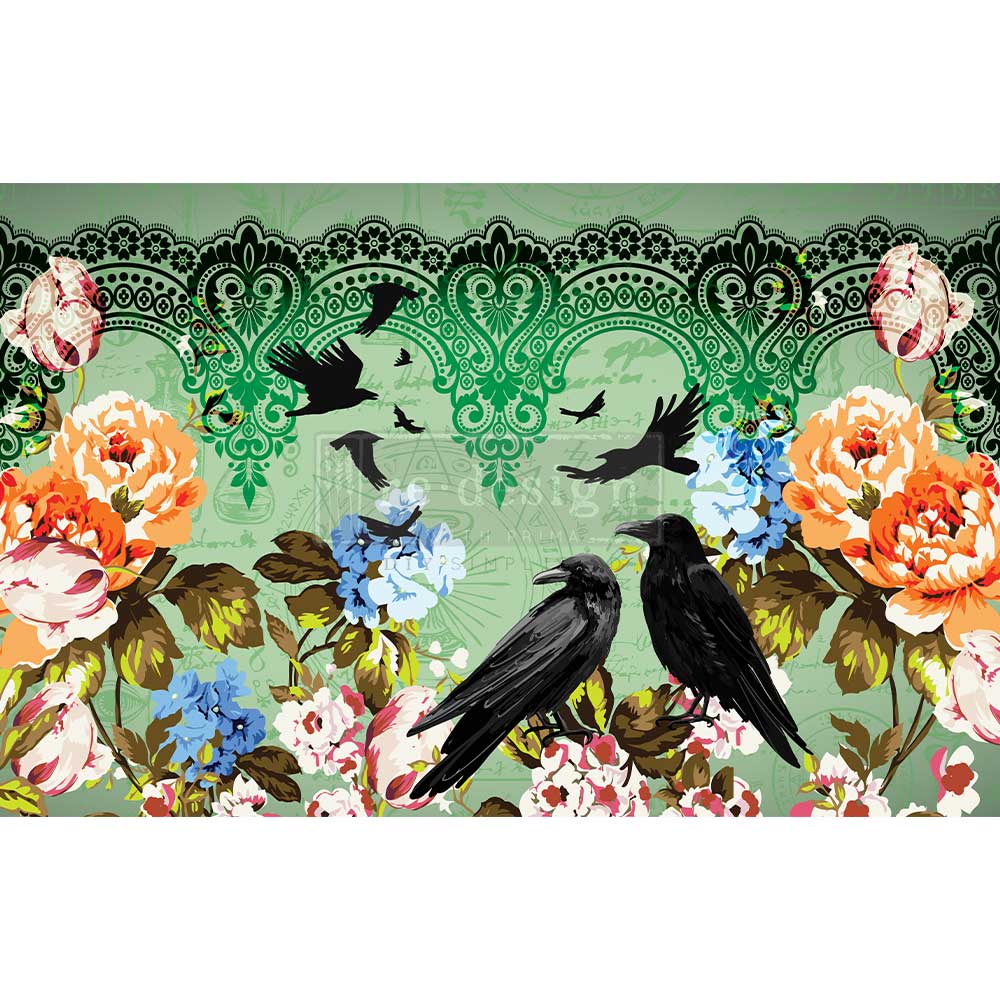 Decoupage Decor Tissue Paper – Cece Retro Garden – 1 sheet, 19.5″ x 30″