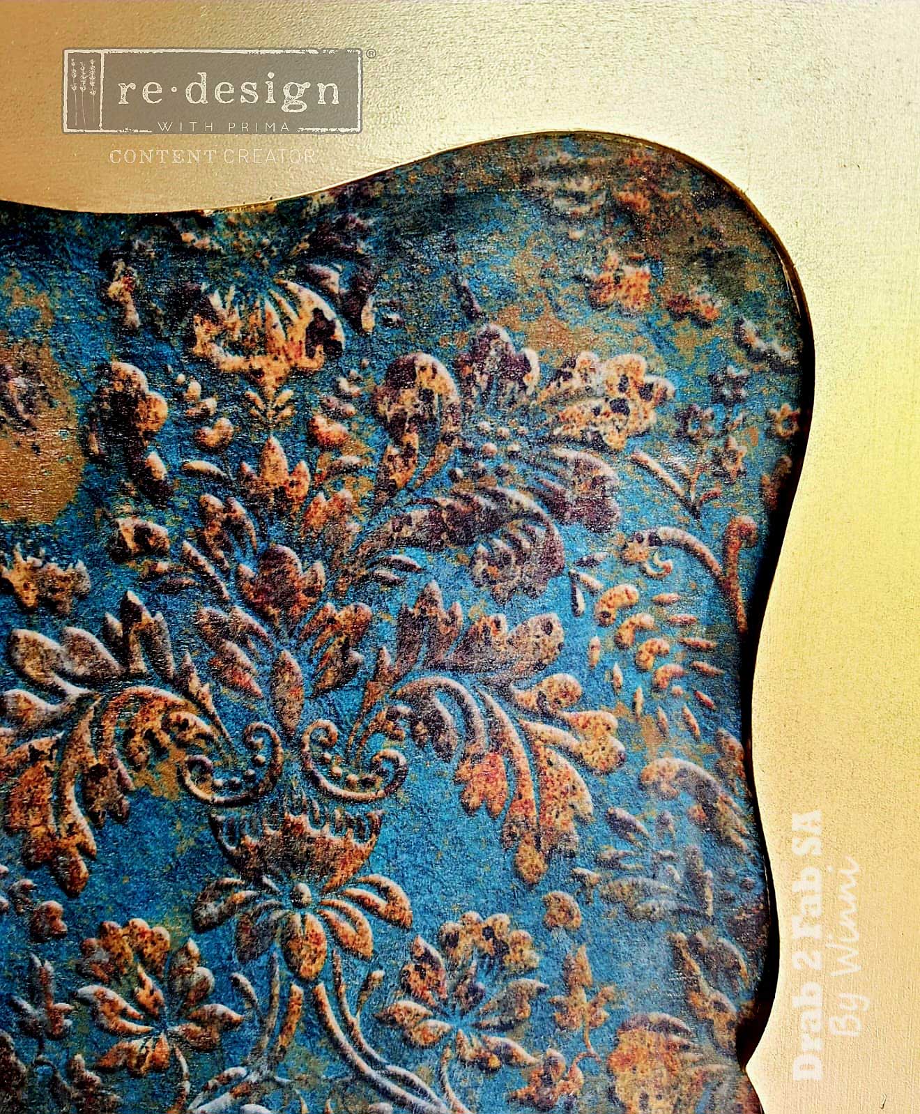 A1 Decoupage Fiber – Aged Patina – 1 sheet, A1 size