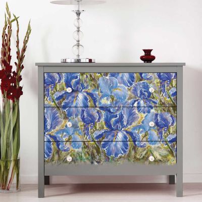 A1 Decoupage Fiber – Enchanting Iris – 1 sheet, A1 size