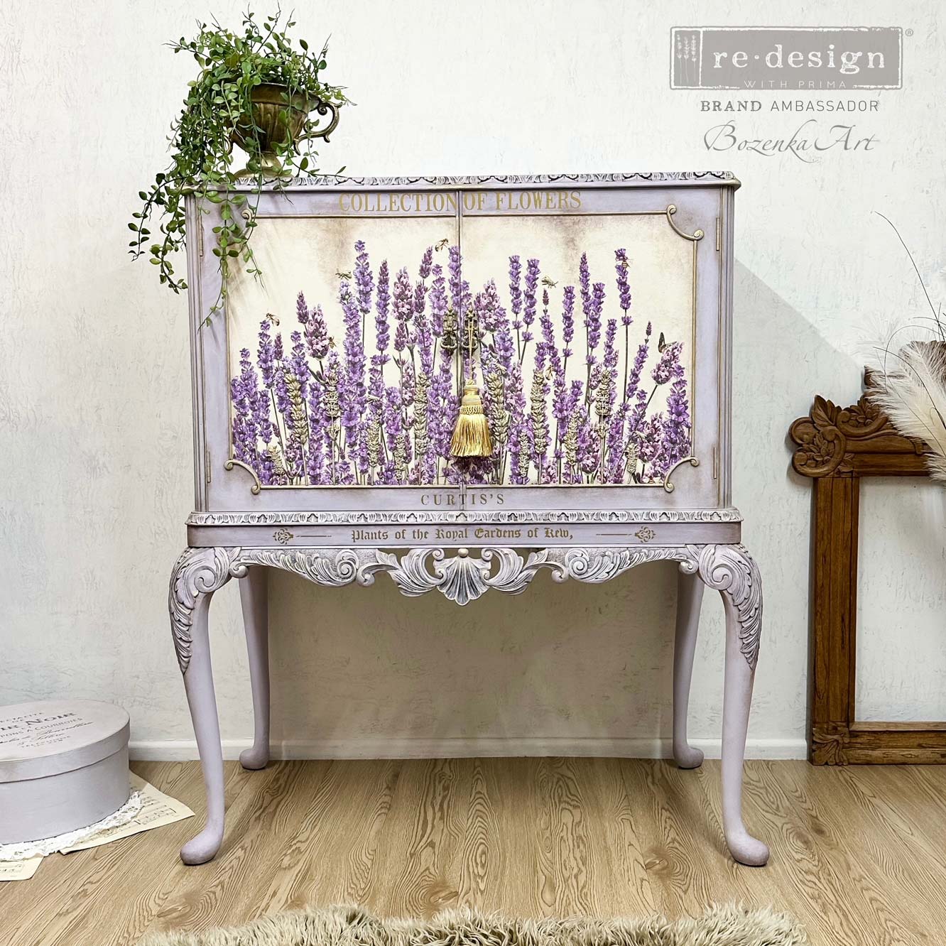 Decor Transfers® – Champs De Lavende – total sheet size 24″x35″, cut into 3 sheets