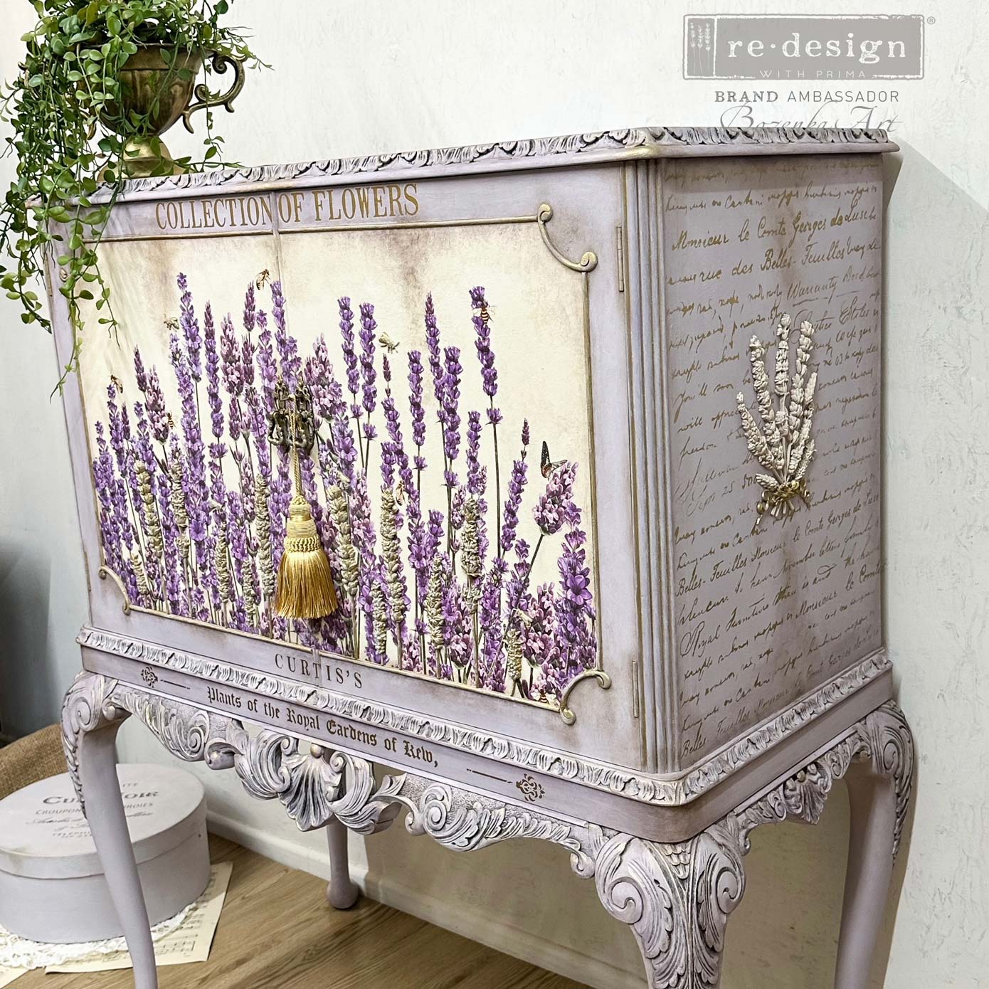 Decor Transfers® – Champs De Lavende – total sheet size 24″x35″, cut into 3 sheets