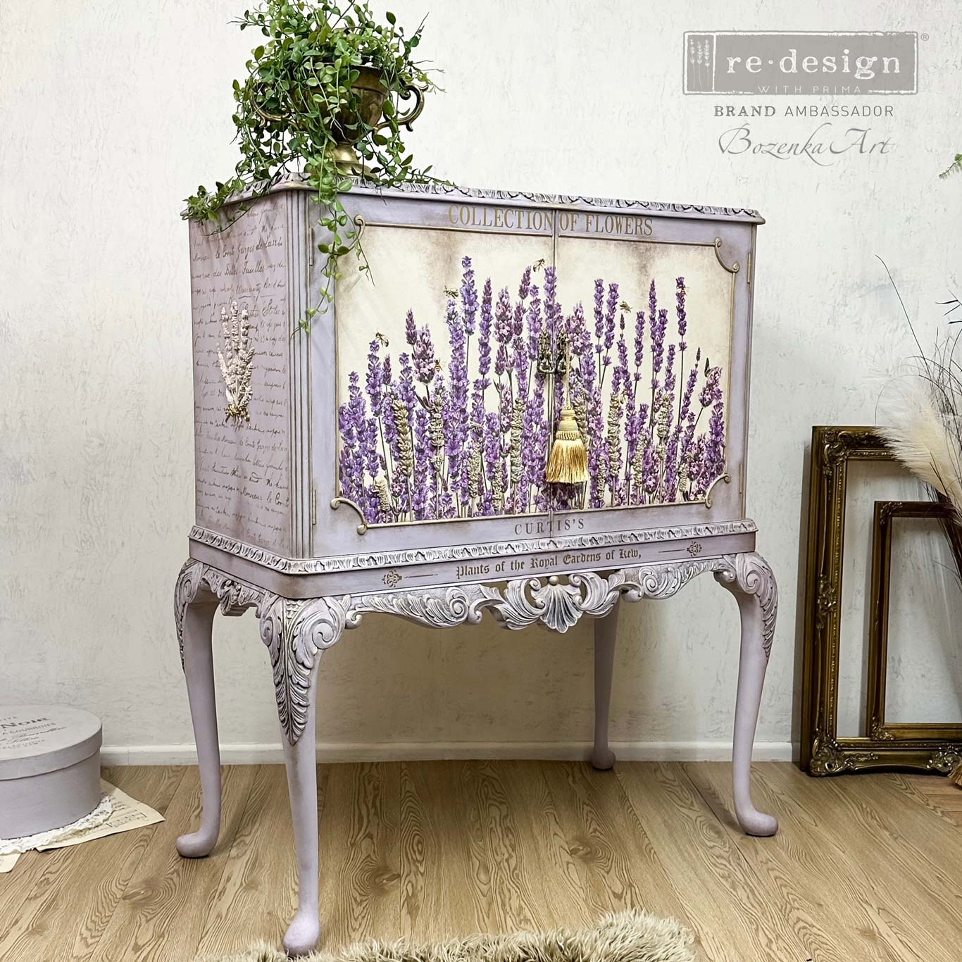 Decor Transfers® – Champs De Lavende – total sheet size 24″x35″, cut into 3 sheets