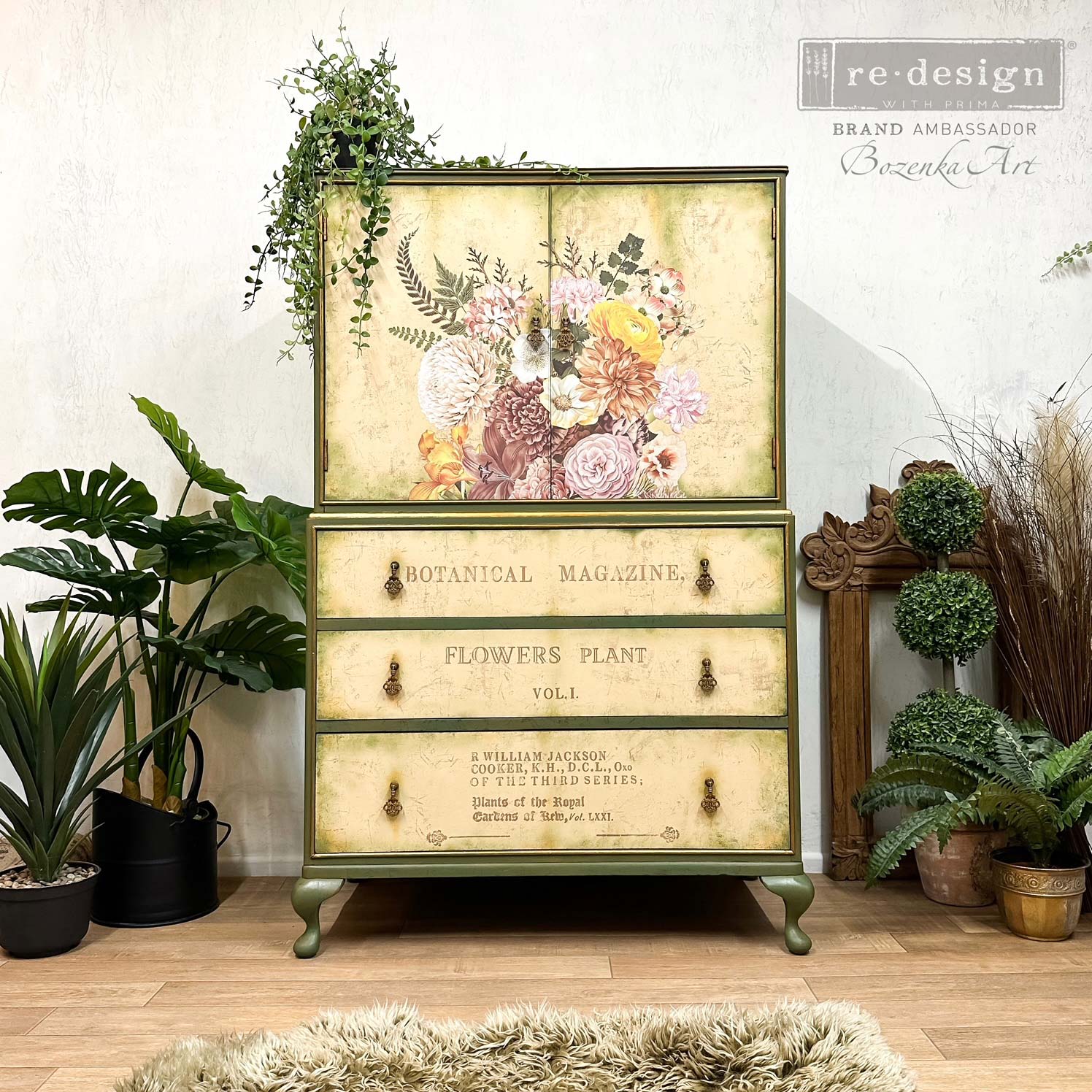 Decor Transfers® – Woodland Floral – total sheet size 24″x35″, cut into 2 sheets
