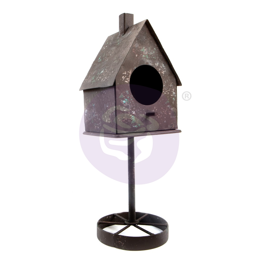 Finnabair Metal Frame Rusty Birdhouse - 1 pc