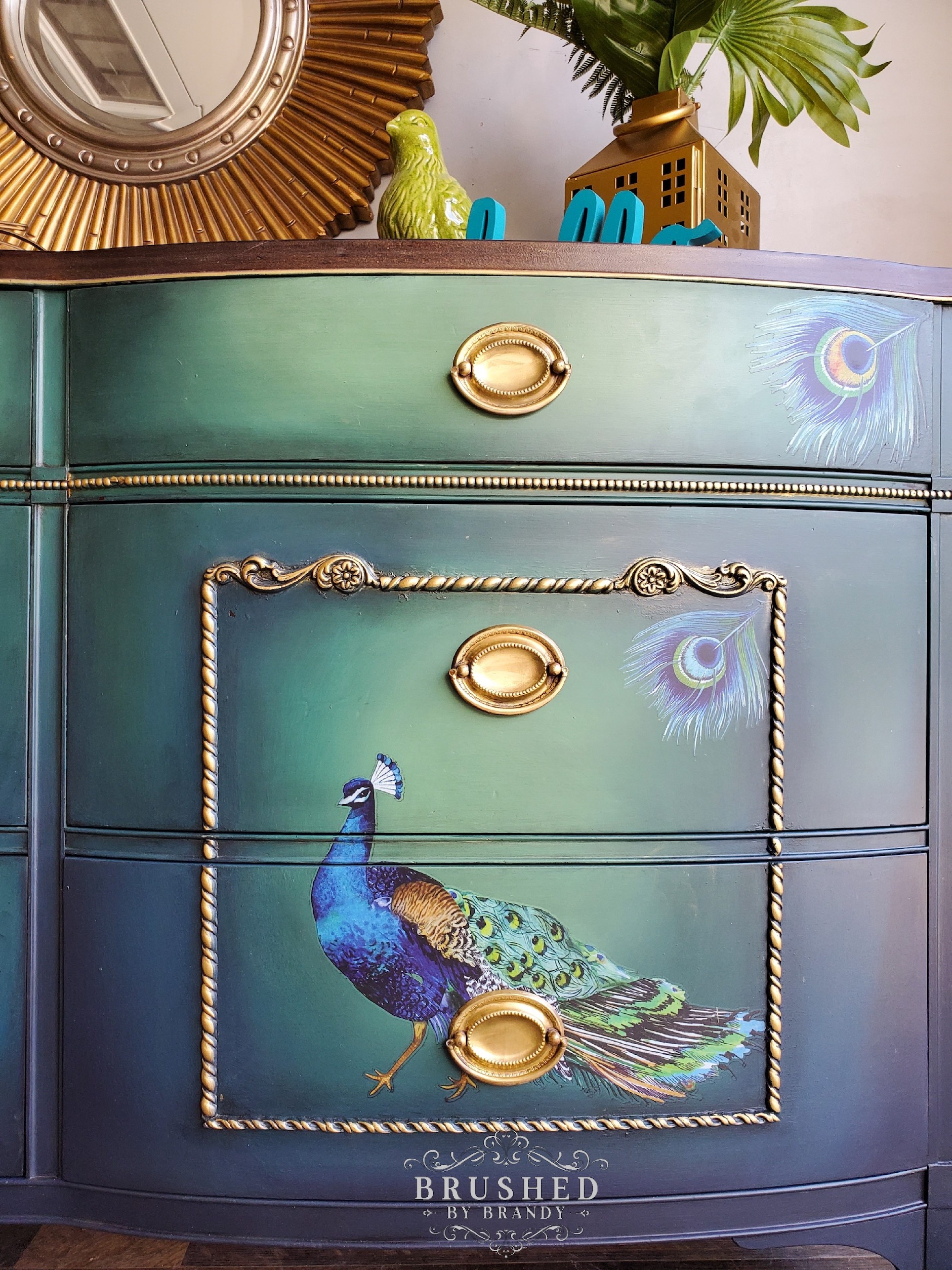 Redesign Decor Transfers® – Peacock Dreams design size 24″ x 32″