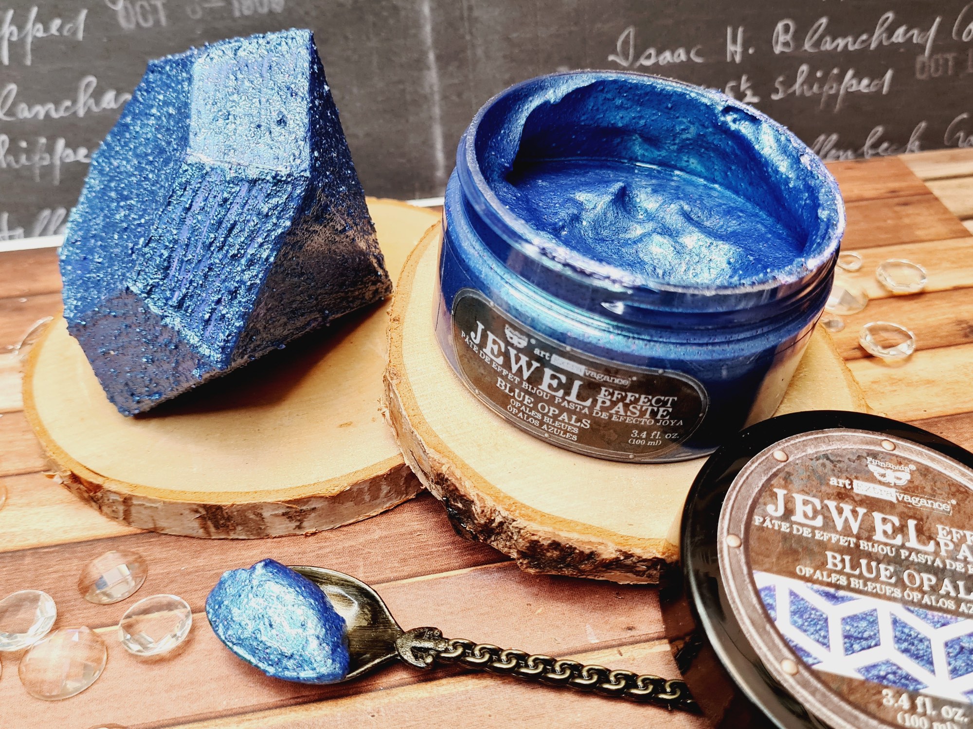 Art Extravagance – Jewel Texture Paste – Blue Opals – 1 jar, 100ml (3.4 fl oz)