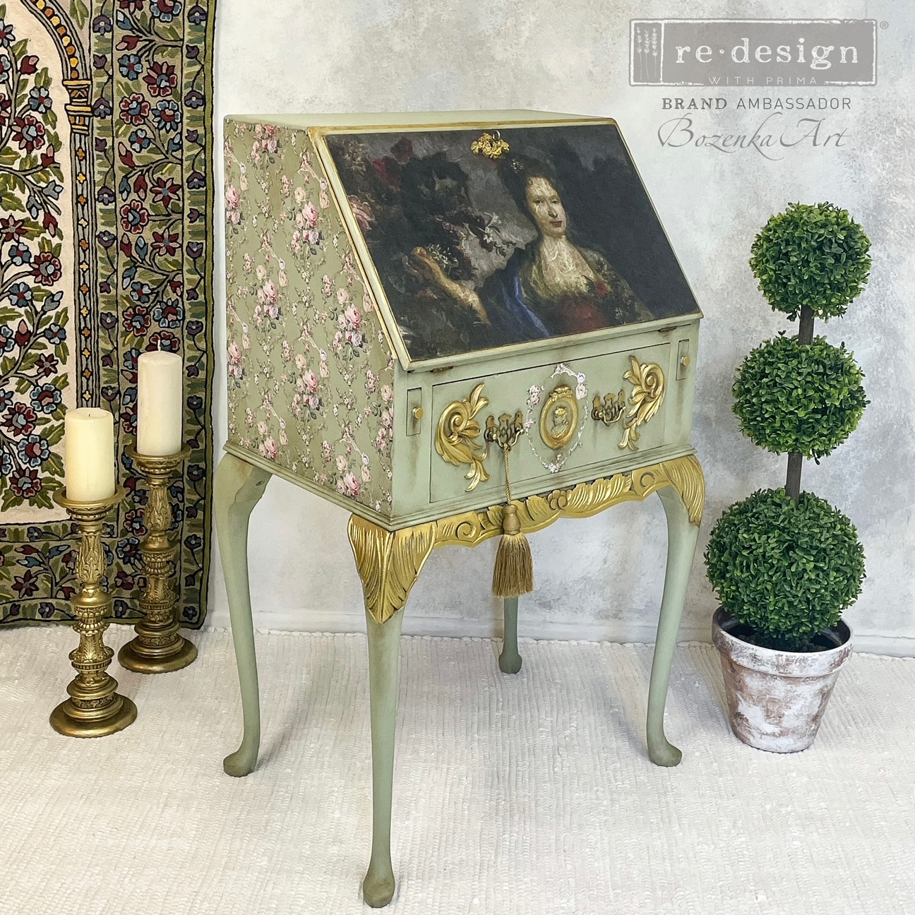 Redesign A1 Decoupage Rice Paper (Mulberry Tissue Paper) – Royal Garden 23.4″X33.1″