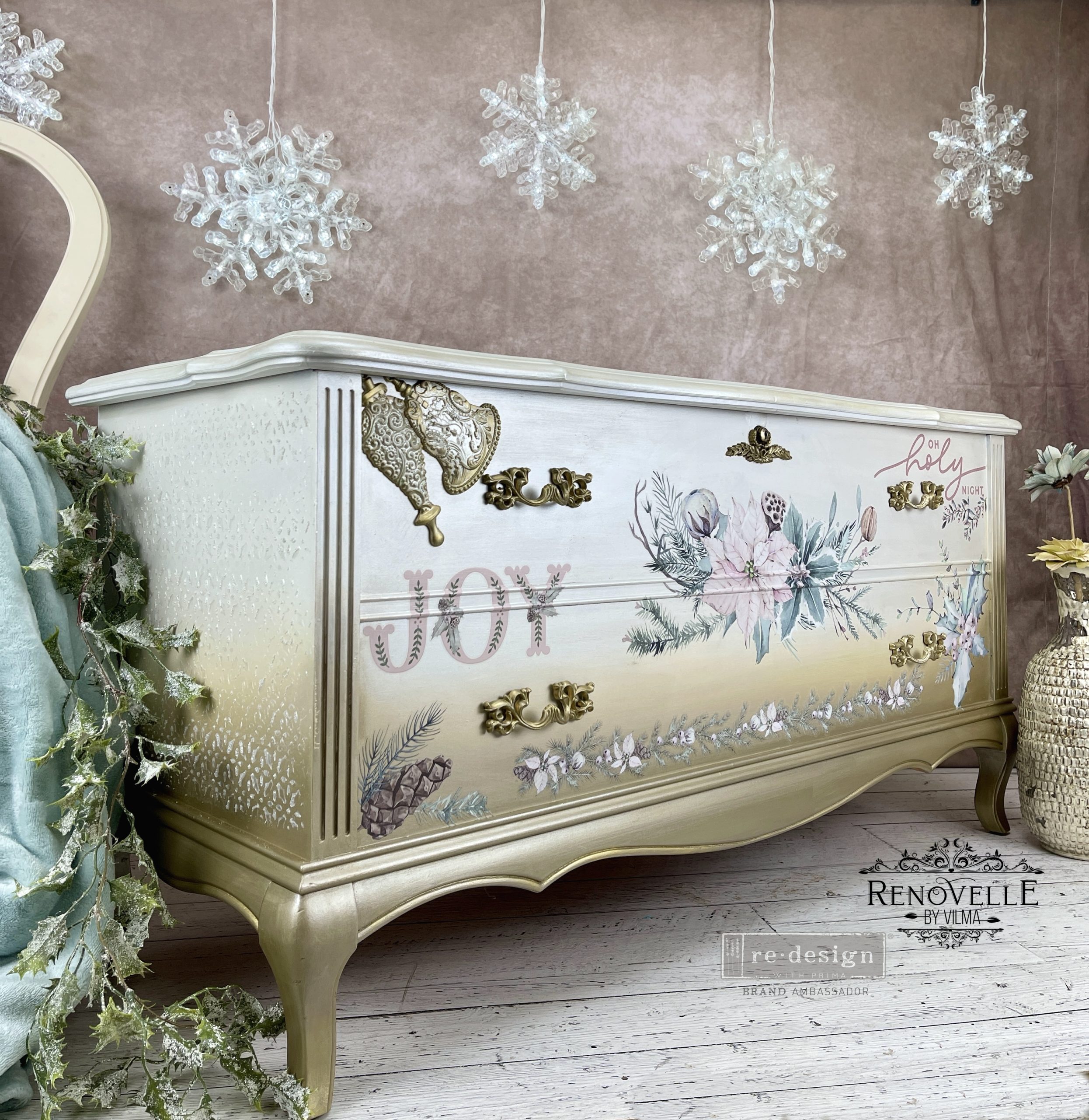 Decor Transfers® – Sparkle & Joy – total sheet size 24″x35″, cut into 2 sheets