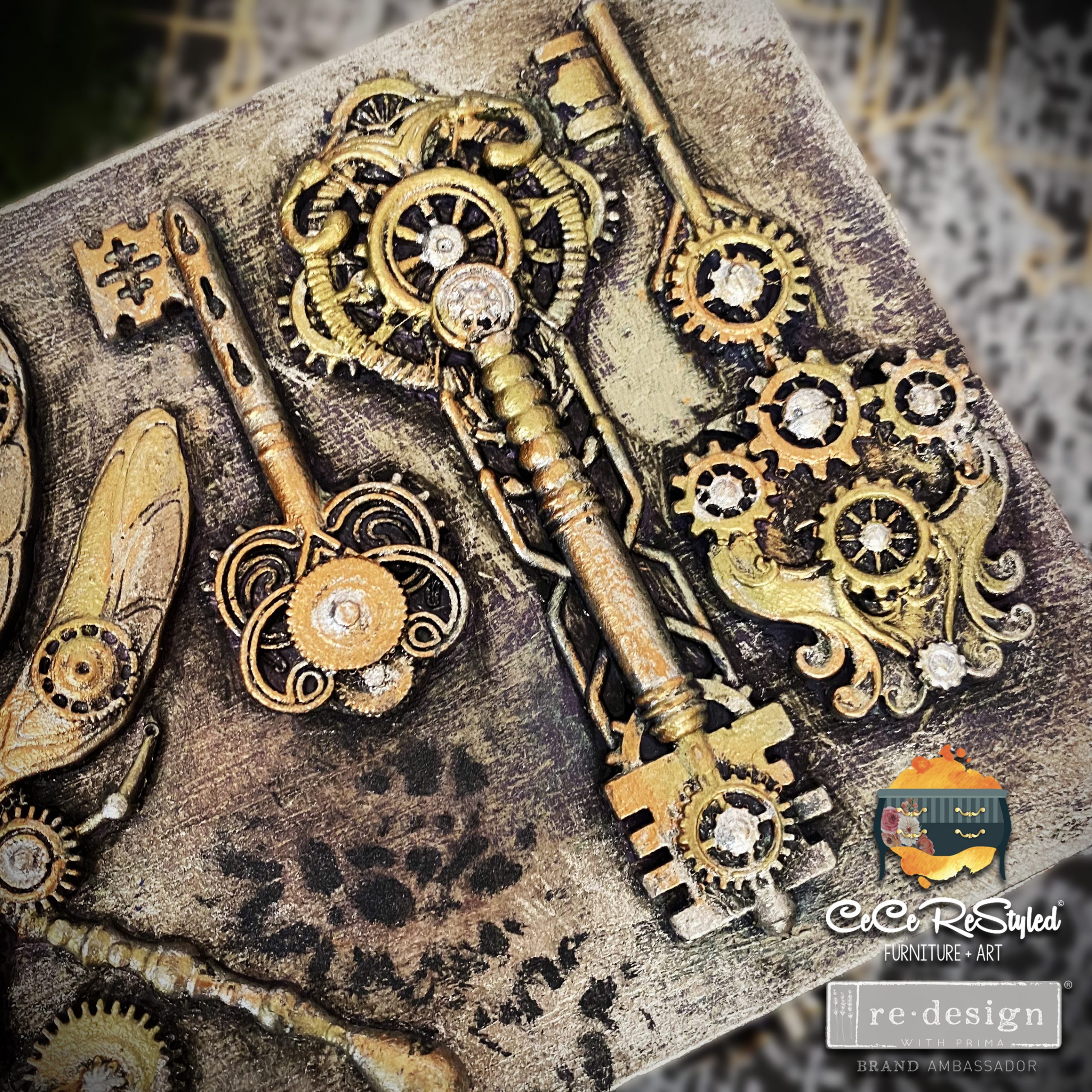 Redesign Decor Moulds® – Mechanical Lock & Keys – 1 pc, 5″x8″, 8mm thickness Copyright #VA0002330221