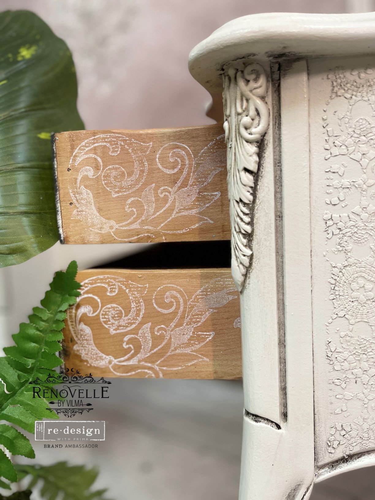 CLEARLY-ALIGNED DÉCOR STAMPS – Elegant Scrolls – 12×12 clear cling