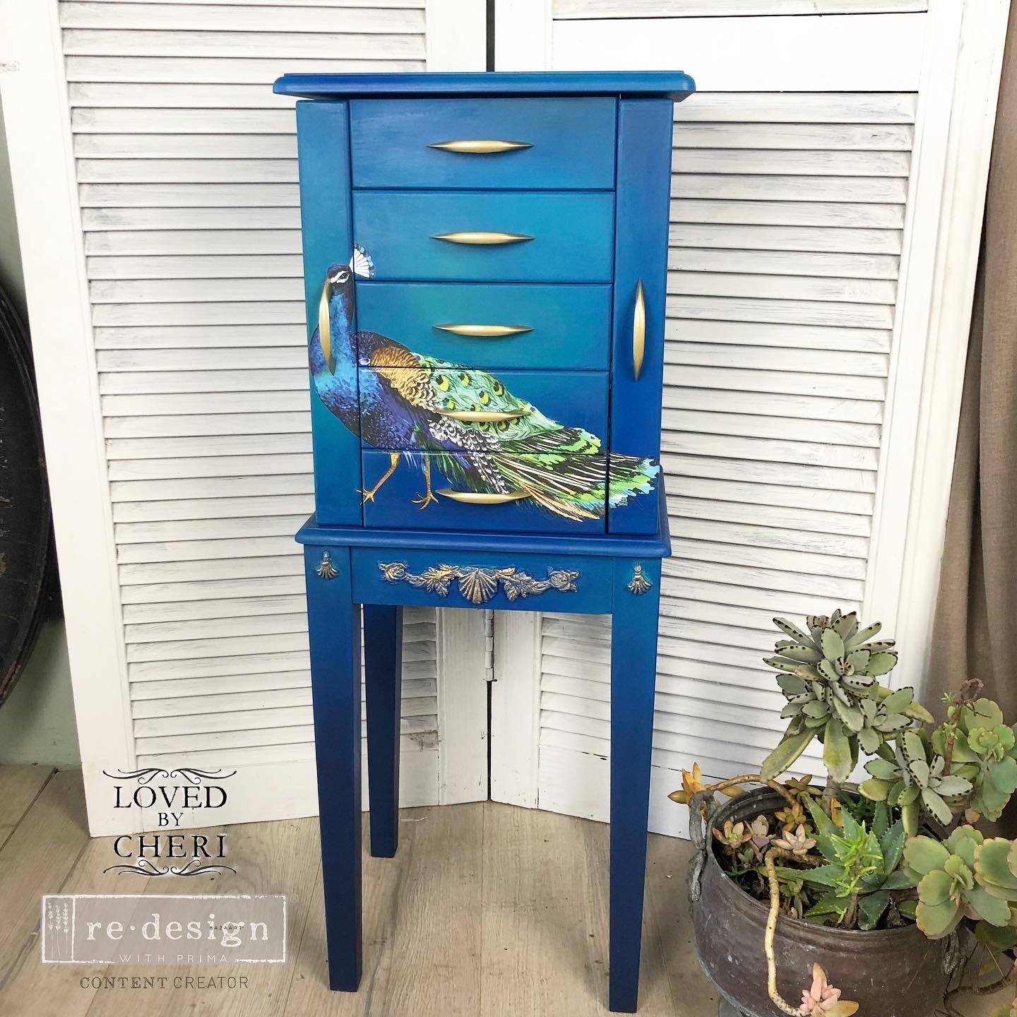 Redesign Decor Transfers® – Peacock Dreams design size 24″ x 32″
