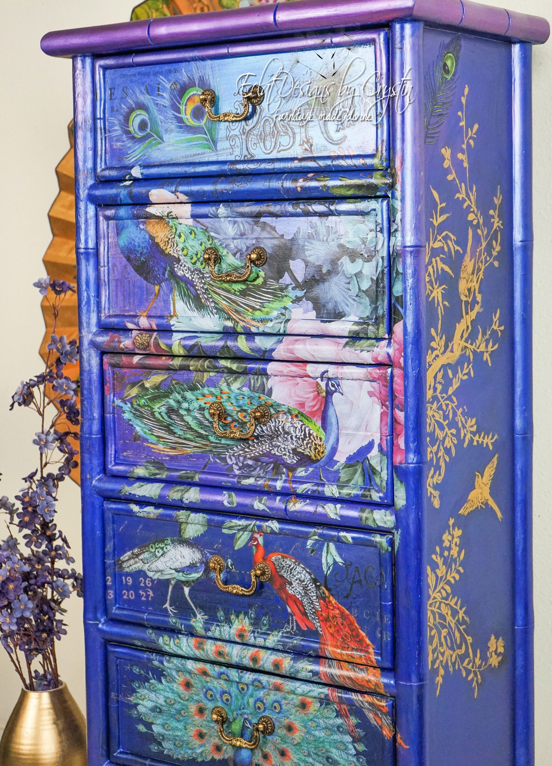 Redesign Decor Transfers® – Peacock Dreams design size 24″ x 32″