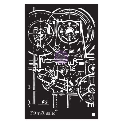 Finnabair Stencil – Machinery – 1 piece, 6″x9″- Laser cut on 16 mil Mylar