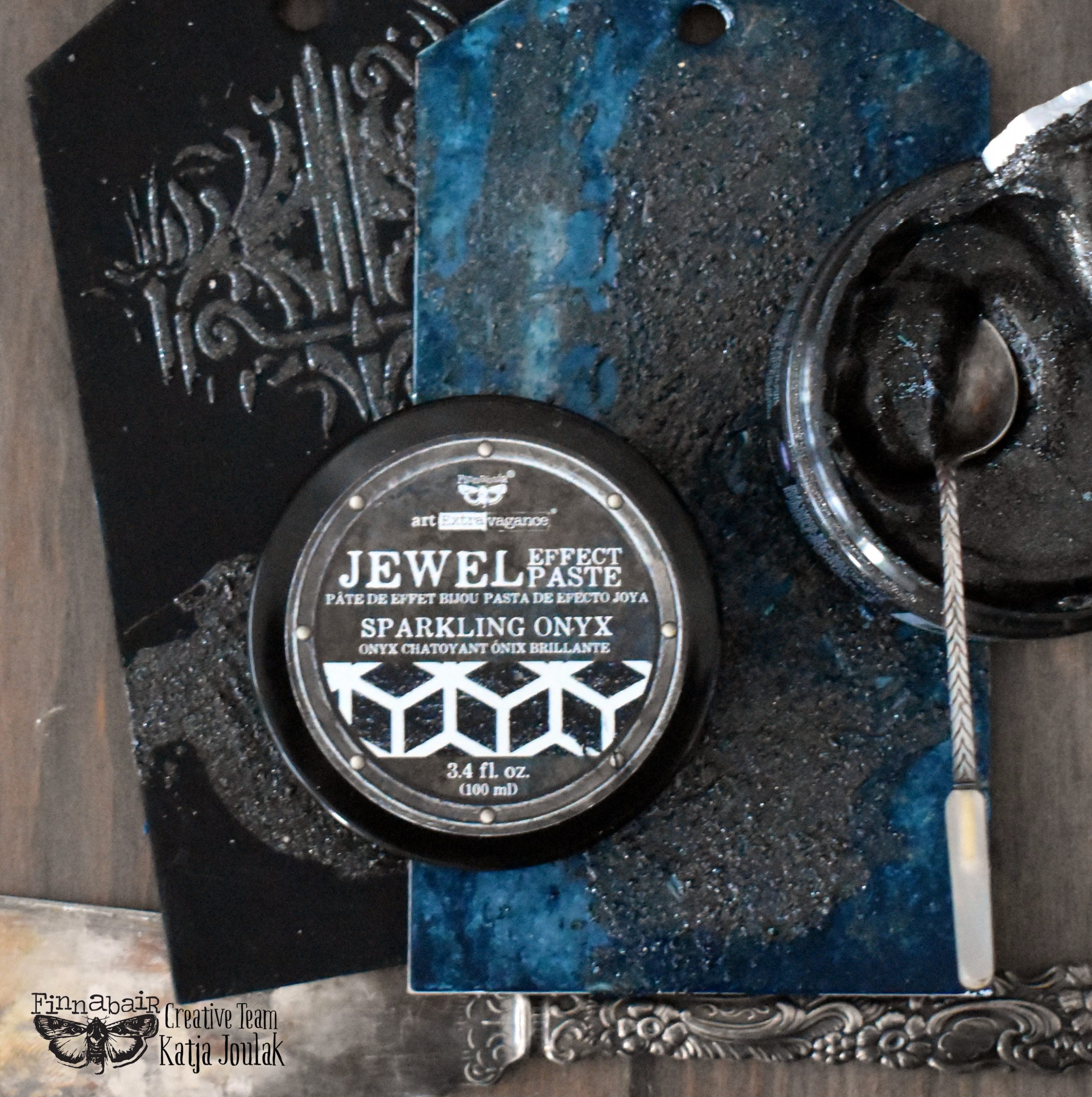 Art Extravagance – Jewel Texture Paste – Sparkling Onyx – 1 jar, 100ml (3.4 fl oz)