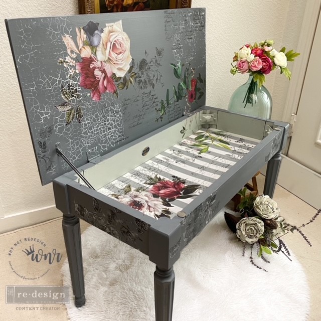 CLEARLY-ALIGNED DÉCOR STAMPS – Floral Script – 12×12 clear cling