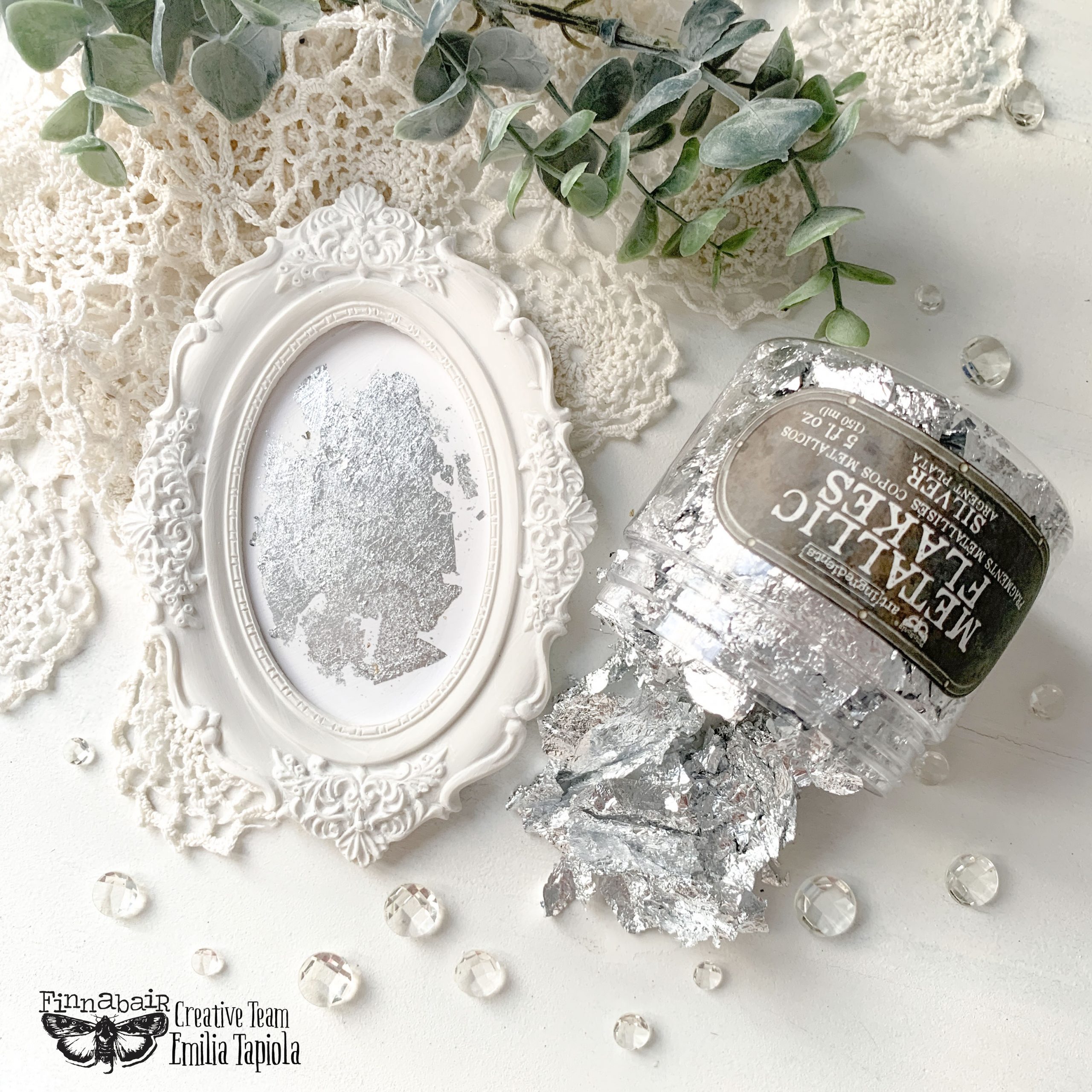 Art Ingredients – Metal Flakes – Silver – 1 jar, total weight 30g including container
